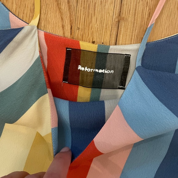 Reformation rainbow cami slip dress - Picture 3 of 5